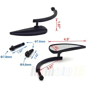 ハーレーストリートスポーツクルーザー用ブラッククロースタイルバックミラーミニ Black Claw Style Rearview Mirrors Mini For Harley Street Sports Cruiser 【並行輸入品】