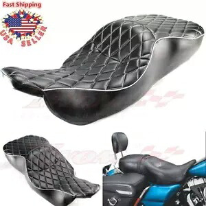 ハーレーエレクトラグライド 97-07 用 2 アップ シート ライダー ダイヤモンド ドライバー パッセンジャー ツーアップ 2-up Seats Rider Diamond Driver Passenger Two Up For Harley Electra Glide 97-07 【並行輸入品】 54,780円