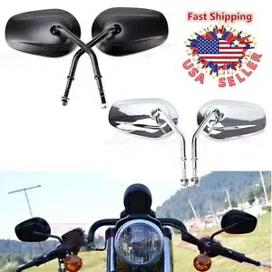 アルミオーバルバックミラーサイドミラーハーレーダイナエレクトラグライドソフテイルクラシック用 Aluminum Oval Rearview Side Mirror For Harley Dyna Electra Glide Softail Classic 【並行輸入品】