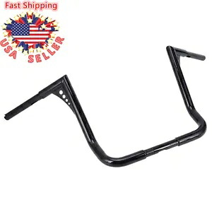 16 インチ ライズ エイプ ハンガー ブラック ハンドルバー ハーレー ツーリング エレクトラ ストリート グライド 82+用 16'' Rise Ape Hanger Black HandleBar For Harley Touring Electra Street Glide 82+ 【並行輸入品】