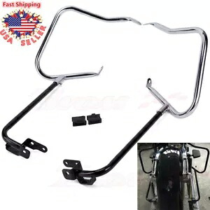 サドルバッグブラケットガードクラッシュバーハーレーツーリングストリートロードグライドFLHX 14+用 Saddlebag Bracket Guard Crash Bars For Harley Touring Street Road Glide FLHX 14+ 【並行輸入品】