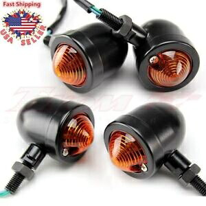 4x ブレットターンシグナルライト アルミニウム 12V ユニバーサルオートバイホンダヤマハ用 4x Bullet Turn Signal lights Aluminum 12V For Universal Motorcycle Honda Yamaha 【並行輸入品】