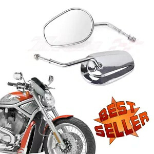 オートバイオーバルバックミラーハーレースポーツスター XL883 XL1200 ツーリング 8 ミリメートル Motorcycle Oval Rearview Mirrors For Harley Sportster XL883 XL1200 Touring 8mm 【並行輸入品】