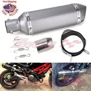 ユニバーサルオートバイの排気マフラーパイプ DB キラー 38-51 ミリメートルグレーホンダ KT Universal Motorcycle Exhaust Muffler Pipe DB Killer 38-51mm Gray For Honda KT 【並行輸入品】