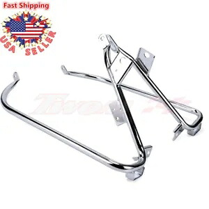 サドルバッグサポートブラケットガード ハーレーロードキング ストリートグライド エレクトラ 09-13用 Saddlebag Support Bracket Guard For Harley Road King Street Glide Electra 09-13 【並行輸入品】