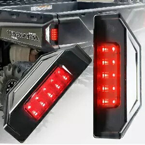 UTV リアテールライト左右 2013-2020 ポラリスレンジャー 900 XP 1000 ブラック UTV Rear Tail Light Left & Right for 2013-2020 Polaris Ranger 900 XP 1000 Black 【並行輸入品】