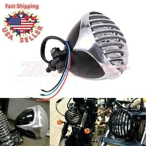 12V オートバイフィングリルヘッドライトランプハーレーボバークルーザーカフェレーサー用 12V Motorcycle Finned Grill Head light Lamp For Harley Bobber Cruiser Cafe Racer 【並行輸入品】 35,035円