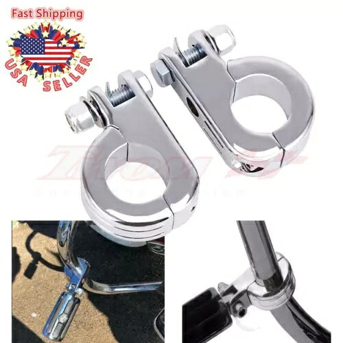 クローム 1-1/4 「32mm エンジンガードバー フットペグマウントキット ハーレーツーリングダイナ用」 Chrome 1-1/4“ 32mm Engine Guard Bars Foot Pegs Mount Kit For Harley Touring Dyna 【並行輸入品】