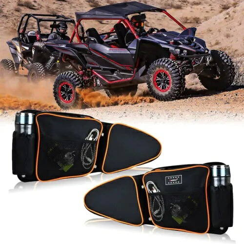 UTV フロントサイドストレージドアバッグ 膝パッド付き Polaris RZR XP 1000 900 Turbo S用 UTV Front Side Storage Door Bag w/ Knee Pad for Polaris RZR XP 1000 900 Turbo S 【並行輸入品】