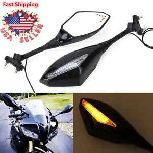 ターンシグナル統合ミラー LED ライトホンダ CBR600RR 2003-2017 CBR1000RR Turn Signal Integrated Mirrors LED light For Honda CBR600RR 2003-2017 CBR1000RR 【並行輸入品】