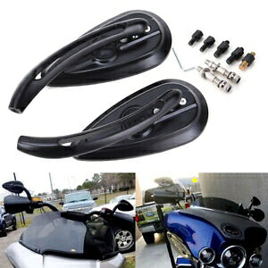 ハーレーストリートグライドロードキングスペシャル CVO オートバイバックミラースカル For Harley Street Glide Road King Special CVO Motorcycle Rear View Mirrors Skull 【並行輸入品】