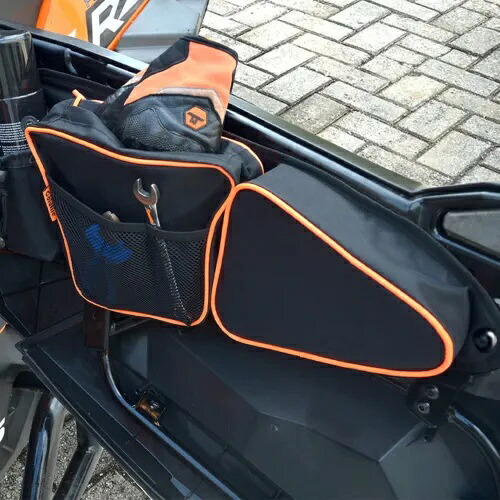 RZR UTV フロントサイドストレージドアバッグ ポラリス XP 1000 900 ターボ S 用膝パッド付き RZR UTV Front Side Storage Door Bags w/ Knee Pad for Polaris XP 1000 900 Turbo S 【並行輸入品】