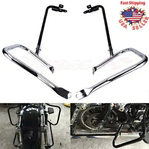 サドルバッグブラケットガードクラッシュバーハーレーロードキングストリートグライドFLHX 2014-18用 Saddlebag Bracket Guard Crash Bar For Harley Road King Street Glide FLHX 2014-18 【並行輸入品】