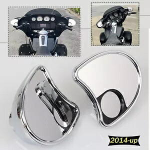 クローム フェアリング マウント バックミラー ハーレー ツーリング エレクトラ ストリート グライド 14+用 Chrome Fairing Mount Rearview Mirror For Harley Touring Electra Street Glide 14+ 【並行輸入品】