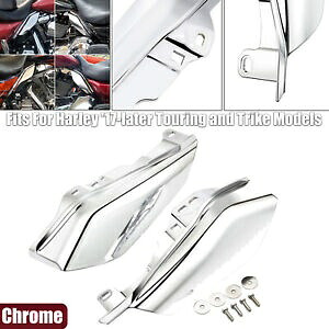 ハーレーツーリングエレクトラトライストリートグライド用クロームミッドフレームエアディフレクタートリム Chrome Mid-Frame Air Deflector Trim For Harley Touring Electra Tri Street Glide 【並行輸入品】