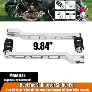 9.84インチ 拡張CNCヒールトゥシフトレバーシフターペグ ハーレーツーリング88-UP FLHT用 9.84” Extend CNC Heel Toe Shift Lever Shifter Pegs For Harley Touring 88-UP FLHT 【並行輸入品】