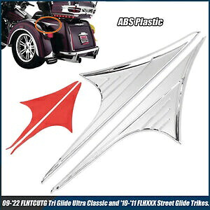 US リアクロームサイドボディアクセントトリムドレスアップハーレートライクトライグライド 09-23 US Rear Chrome Side Body Accents Trim Dress Up For Harley Trike Tri Glide 09-23 【並行輸入品】