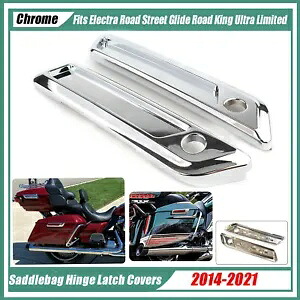 ハーレーストリートロードグライドスペシャル FLHXS FLTRXS 用クロームサドルバッグヒンジカバー Chrome Saddlebag Hinge Cover For Harley Street Road Glide Special FLHXS FLTRXS 【並行輸入品】