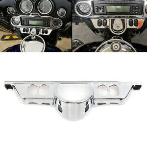 クロームスイッチダッシュパネルアクセントカバーハーレーツーリング96-13トライエレクトラグライド用 Chrome Switch Dash Panel Accent Cover For Harley Touring 96-13 Tri Electra Glide 【並行輸入品】