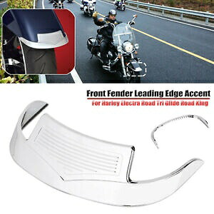 クロームフロントオートバイフェンダーアクセントハーレー 1994-2013 ツーリング FLHR モデル Chrome Front Motorcycle Fender Accent For Harley 1994-2013 Touring FLHR Models 【並行輸入品】