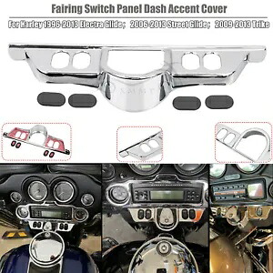 クロームスイッチダッシュパネルアクセントカバーハーレーエレクトラグライドEFI FLHTI USに適合 Chrome Switch Dash Panel Accent Cover Fit For Harley Electra Glide EFI FLHTI US 【並行輸入品】