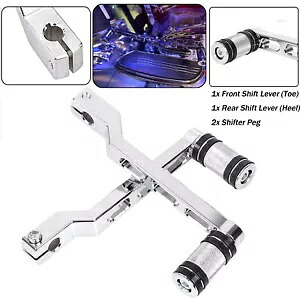 US ヒールトゥシフトレバー ペグ付き ハーレーソフテイル ストリート ロードグライド キング ファットボーイ用 US Heel Toe Shift Lever w/ Peg For Harley Softail Street Road Glide King Fat Boy 【並行輸入品】