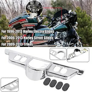 ハーレーエレクトラストリートトライグライドトライク用クロームスイッチダッシュパネルアクセントカバー Chrome Switch Dash Panel Accent Cover For Harley Electra Street Tri Glide Trike 【並行輸入品】