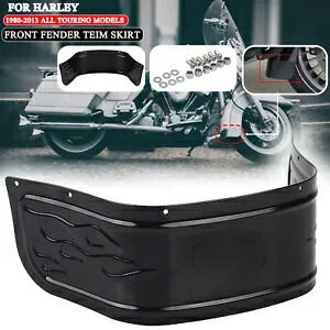 ハーレーエレクトラグライドポリスEFI FLHTPI用ブラックフレームフロントフェンダートリムスカート Black Flame Front Fender Trim Skirt For Harley Electra Glide Police EFI FLHTPI 【並行輸入品】