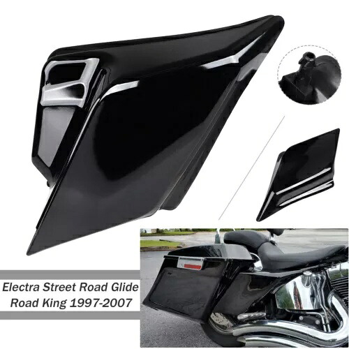 拡張サイドカバーパネルカウルハーレーエレクトラグライド FLHTC FLHTCU FLHT 97-07 Extended Side Covers Panel Cowl For Harley Electra Glide FLHTC FLHTCU FLHT 97-07 【並行輸入品】