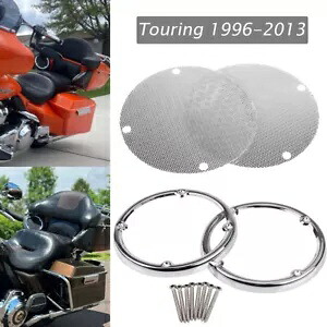 リアスピーカーグリルトリムメッシュカバー HarleyTri Glide Ultra Classic 2009-2013 用 Rear Speaker Grills Trim Mesh Covers For HarleyTri Glide Ultra Classic 2009-2013 【並行輸入品】