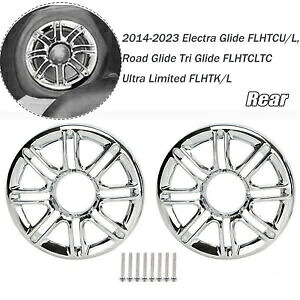 クロームリアスピーカートリムカバー ハーレーロードグライド FLTRU FLTRK FLHTK/L 16-19用 Chrome Rear Speaker Trim Covers For Harley Road Glide FLTRU FLTRK FLHTK/L 16-19 【並行輸入品】 33,605円