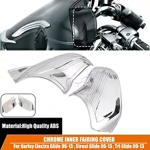 クローム ABS インナーフェアリングカバー ハーレーエレクトラグライド 96-13 FLHTC FLHT 米国に適合 Chrome ABS Inner Fairing Covers Fit For Harley Electra Glide 96-13 FLHTC FLHT US 【並行輸入品】