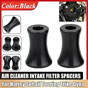 ハーレーファットボーイソフテイルデラックスダイナツーリングトライク用エアクリーナーフィルタースペーサー Air Cleaner Filter Spacers For Harley Fatboy Softail Deluxe Dyna Touring Trike 【並行輸入品】