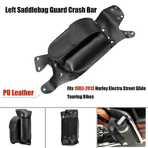ハーレーツーリングエレクトラグライド用ウォーターボトルホルダー付き左サドルバッグガードバッグ Left Saddlebag Guard Bag W/ Water Bottle Holder For Harley Touring Electra Glide 【並行輸入品】