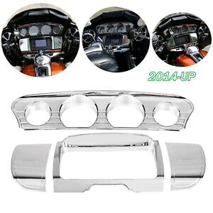 オートバイ ABS トリラインゲージステレオアクセントトリムカバーハーレートライグライド用 Motorcycle ABS Tri Line Gauge Stereo Accent Trim Cover Fit For Harley Tri Glide 【並行輸入品】