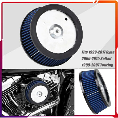 ブループレミアム再利用可能エアフィルターハーレーツーリングロードキングエレクトラグライドに適合 Blue Premium Reusable Air Filter Fit For Harley Touring Road King Electra Glide 【並行輸入品】