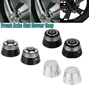ブラックカット/クロームフロントアクスルナットカバーハーレー91-03ダイナス39mmフォークに適合 Black Cut/Chrome Front Axle Nut Covers Fit For Harley 91-03 Dynas With 39mm Fork 【並行輸入品】