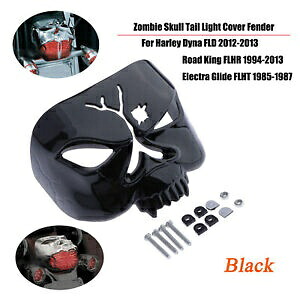 ブラックテールライトテールカバーゾンビフィットハーレーヘリテージソフテイルロードキングFLHR用 Black Taillight Tail Cover Zombie Fit for Harley Heritage Softail Road King FLHR 【並行輸入品】