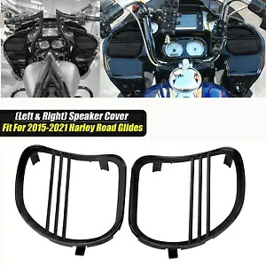 ハーレーロードグライド用特別 FLTRXS FLTRU/X FLTRXSE スピーカーグリルカバートリム For Harley Road Glide Special FLTRXS FLTRU/X FLTRXSE Speaker Grills Covers Trim 【並行輸入品】