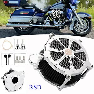 RSD クローム エア クリーナー インテーク フィルター キット ハーレー ストリート エレクトラ ロード グライド FL 用 RSD Chrome Air Cleaner Intake Filter Kit For Harley Street Electra Road Glide FL 【並行輸入品】