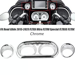 ゲージベゼルトリムキット ハーレーロードグライドウルトラ FLTRU FLTRX スペシャル FLTRXS 15+ Gauge Bezel Trim Kit For Harley Road Glide Ultra FLTRU FLTRX Special FLTRXS 15+ 【並行輸入品】