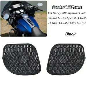 フロントスピーカーグリルメッシュカバー ハーレー 15-up ロードグライド FLTRXS FLTRX FLTRU 用 Front Speaker Grilles Mesh Covers For Harley 15-up Road Glide FLTRXS FLTRX FLTRU 【並行輸入品】