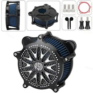 ビレットエアクリーナーブルーインテークフィルターハーレーダイナFXDソフテイルツーリングフロリダ用 Billet Air Cleaner Blue Intake Filter Fit For Harley Dyna FXD Softail Touring FL 【並行輸入品】