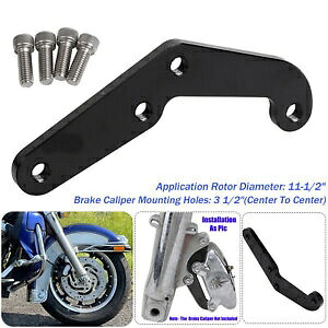 ハーレーヘリテージソフテイルロードキングダイナ用アルミフロントブレーキキャリパーブラケット Aluminum Front Brake Caliper Bracket For Harley Heritage Softail Road King Dyna 【並行輸入品】