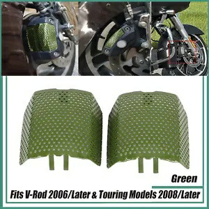 グリーン フロント キャリパー インサート カバー ハーレー 08-21 エレクトラグライド 06-UP V-Rod用 Green Front Caliper Inserts Cover For Harley 08-21 Electra Glide 06-UP V-Rod 【並行輸入品】 34,320円