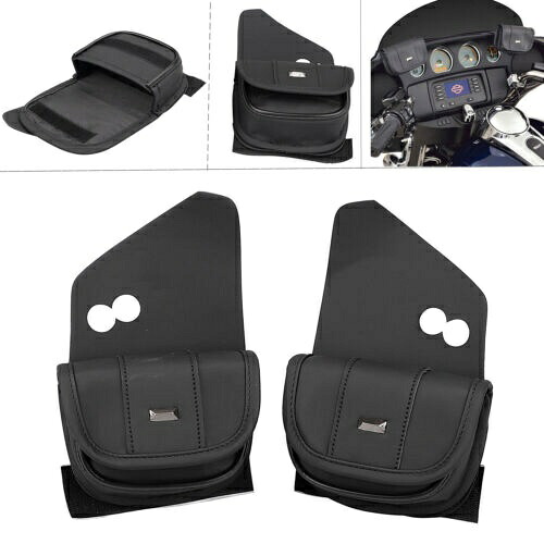 フロントガラスフェアリングポーチバッグブラックハーレーストリートエレクトラグライド 1996-2019 Windshield Fairing Pouches Bag Black For Harley Street Electra Glide 1996-2019 【並行輸入品】