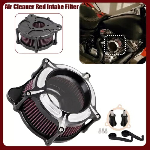CNC エッジカットエアクリーナーインテークフィルタークリアハーレーソフテイル FLS ストリートグライド用 CNC Edge Cut Air Cleaner Intake Filter Clear For Harley Softail FLS Street Glide 【並行輸入品】