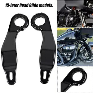 光沢のあるブラックフェアリングサポートブラケットマウントキットハーレーロードグライド2015-2023用 Glossy Black Fairing Support Bracket Mount Kit For Harley Road Glide 2015-2023 【並行輸入品】