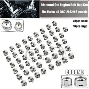 53 個クロームダイヤモンドエンジンボルトキャップハーレーロードグライドスペシャル FLTRXS に適合 53Pcs Chrome Diamond Engine Bolt Cap Fit For Harley Road Glide Special FLTRXS 【並行輸入品】