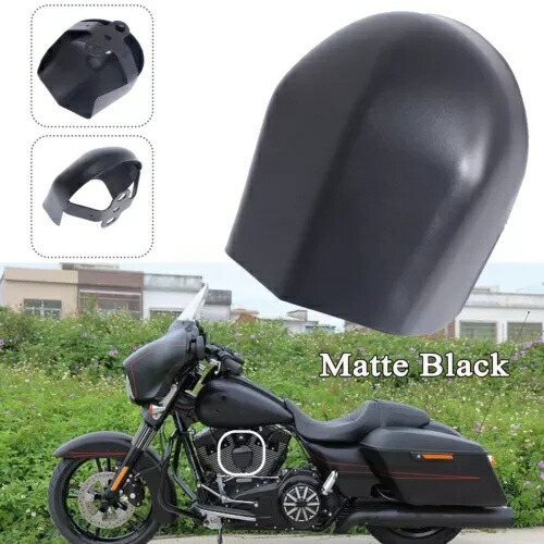 マットブラックホーンカバーキット ハーレーストリート エレクトラ トライグライド FLH/T 1993-2018用 Matte Black Horn Cover Kit For Harley Street Electra Tri Glide FLH/T 1993-2018 【並行輸入品】